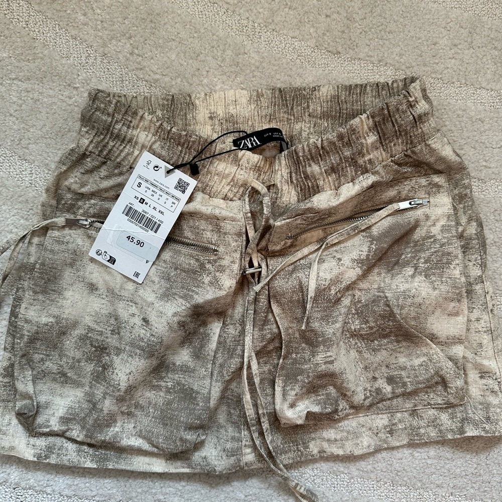 Zara Beige and Gray Mini Skirt Set - Picture 3 of 3